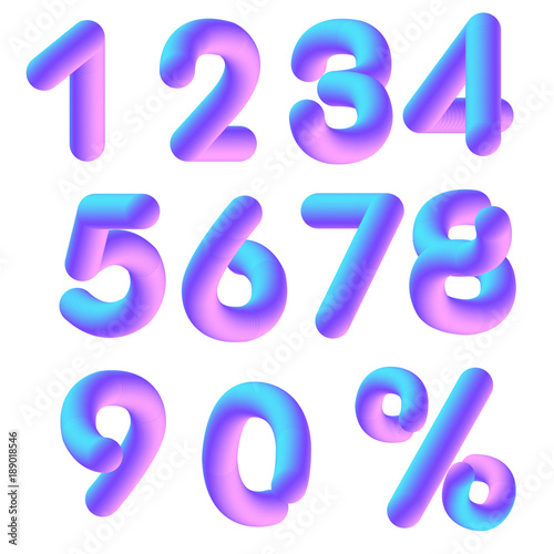 3D vector numerals