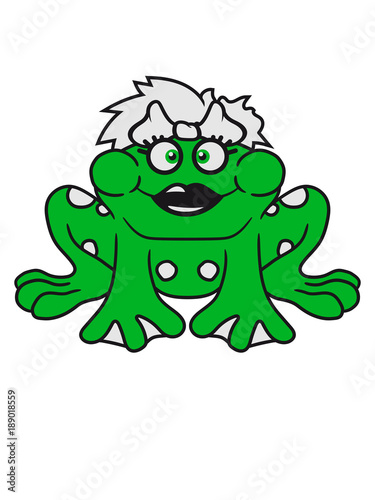 mädchen girl frau weiblich hübsch schön lustig glücklich sitzend frosch klein süß niedlich quak comic cartoon clipart