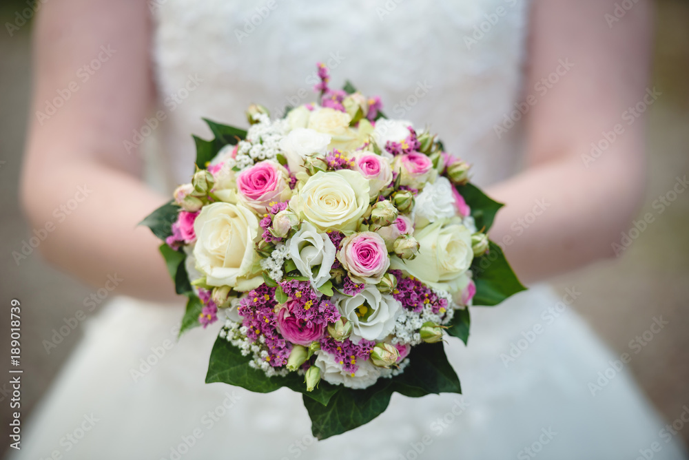 Beautiful Wedding Bouquet In Bride's Hands