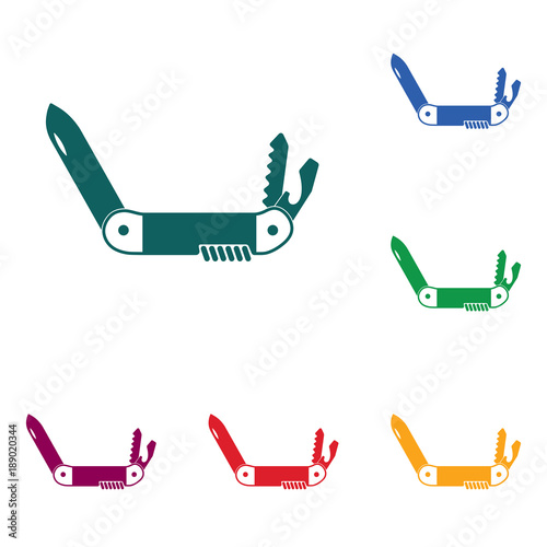 Camping knife icon