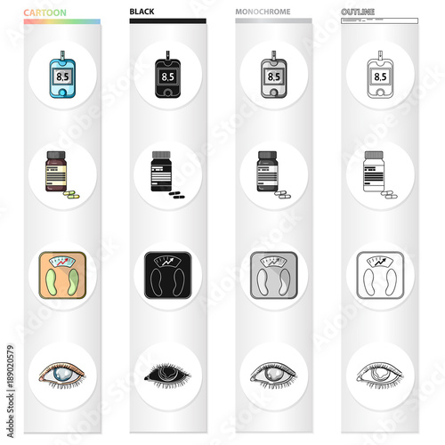 Apparatus, medical, bottle and other web icon in cartoon style.Hospital, polyclinic, diet icons in set collection.