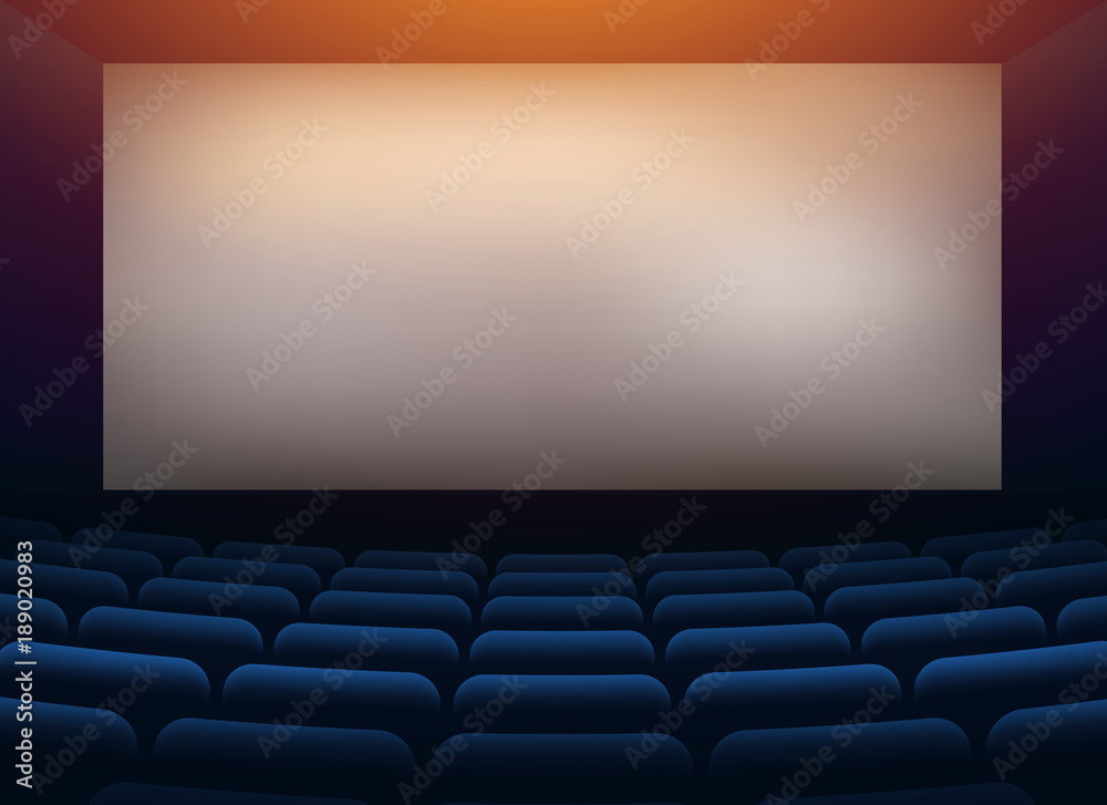 movie cinema hall theater with projection wall