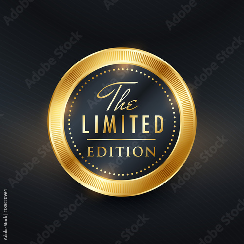 limited edition label design vector