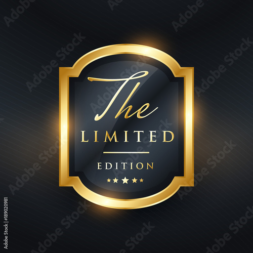 limited edition premium golden label design photo
