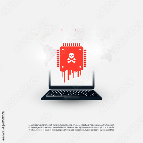 Laptop Equipped with a Processor Affected by Meltdown & Spectre Critical Security Vulnerabilities, Which Enable Cyber Attacks, Password or Personal Data Leak on Computers and Mobile Devices 