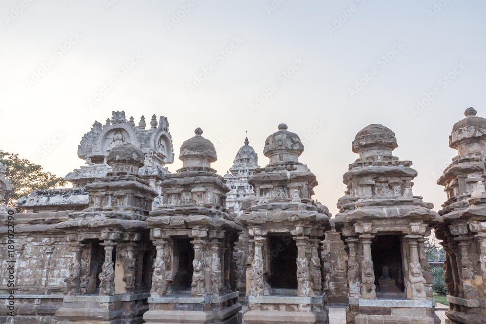 Ancient temple of Kanchipuram Kailasanathar temple and was built during 685-705AD using sandstone compound material contains a large number of carvings and shrines.	