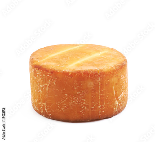 Wheel of cheese isolated