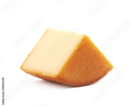 Slice of cheese isolated