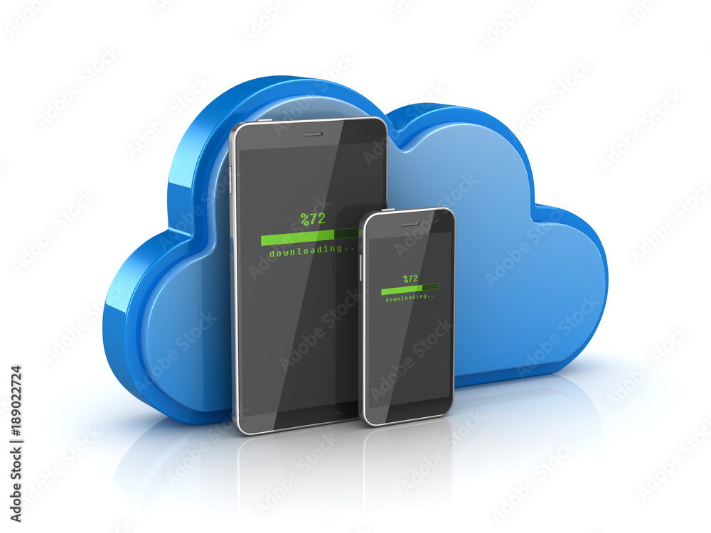 Tablet and Phone Download Concept Tablet and Phone Download Concept