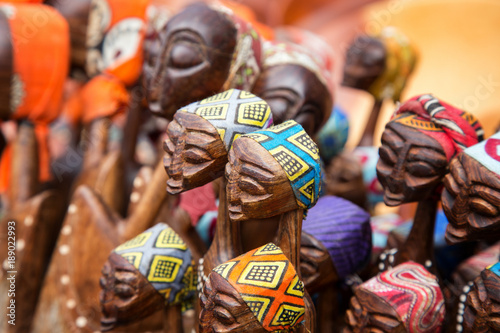 African carved group of women photo