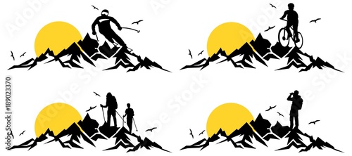 Silhouetten Sport Outddor