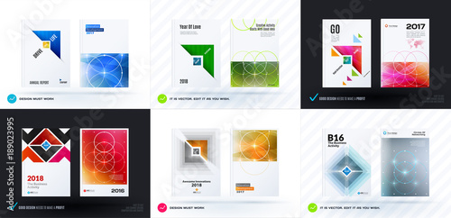 Abstract design of business vector brochure for brand printing