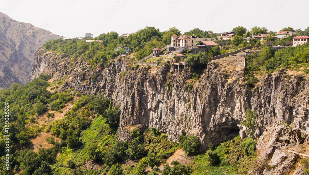 Settlement on a steep mountain.