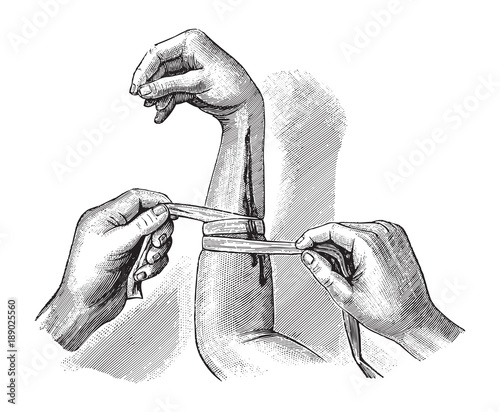 Arm bandage / vintage illustration