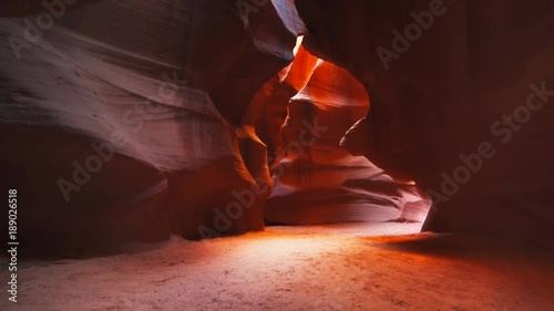 wide angle tilt up shot of the slot canyon known as upper antelope canyon in page, arizona photo