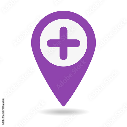 map pin icon hospital