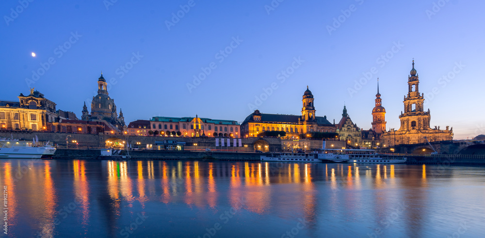 Dresden cityscape during sunset
