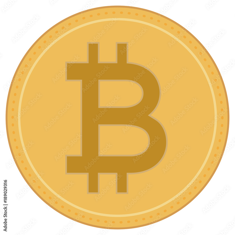 Bitcoin virtual currency.Vector, illustration. Bitcoin virtual currency.Vector, illustration.