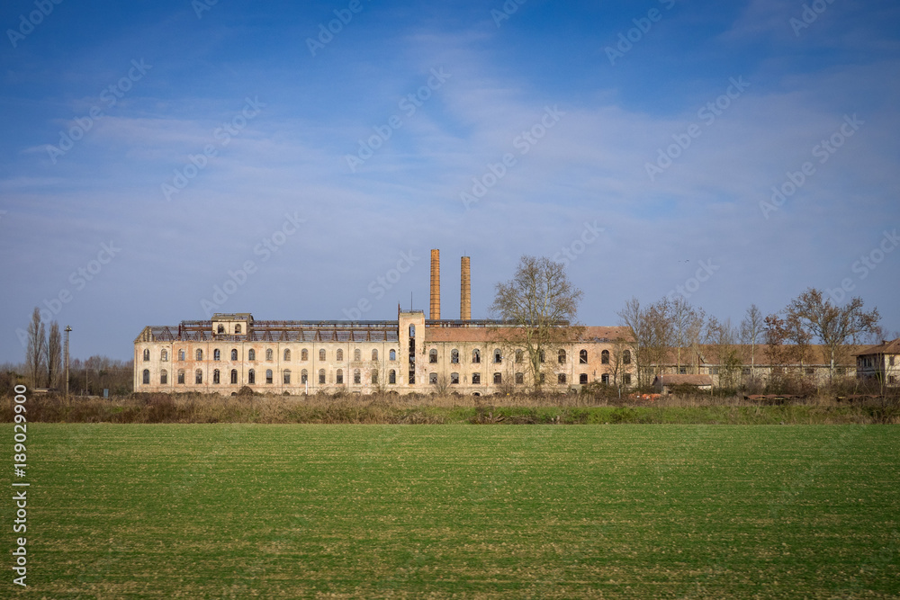 Abandoned sugar factory. Emilia Romagna, Italy Abandoned sugar factory. Emilia Romagna, Italy