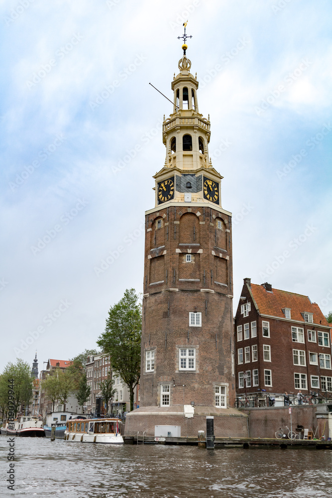 Montelbaanstoren in Amsterdam, Netherlands