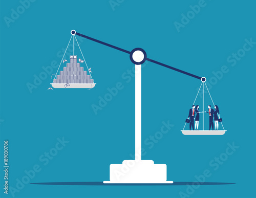 Business and inflation to sustained increase. Conept business vector illustration.