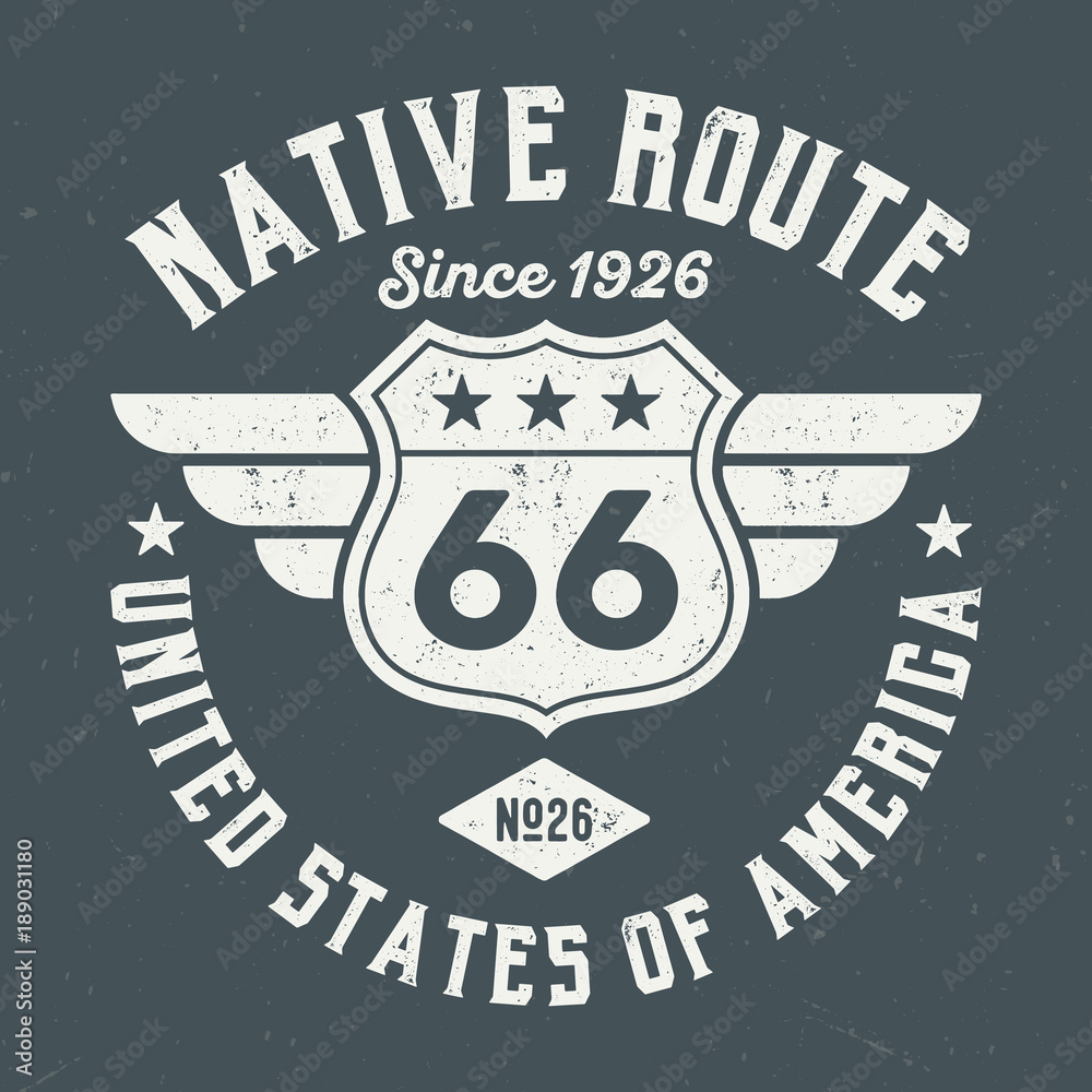 Obraz premium Native Route - Tee Design For Print 