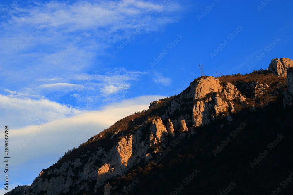 Pyrenean mountain in Aude. Occitanie in south of France
