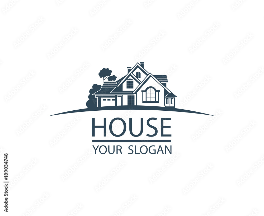 Fototapeta premium monochrome emblem of private house
