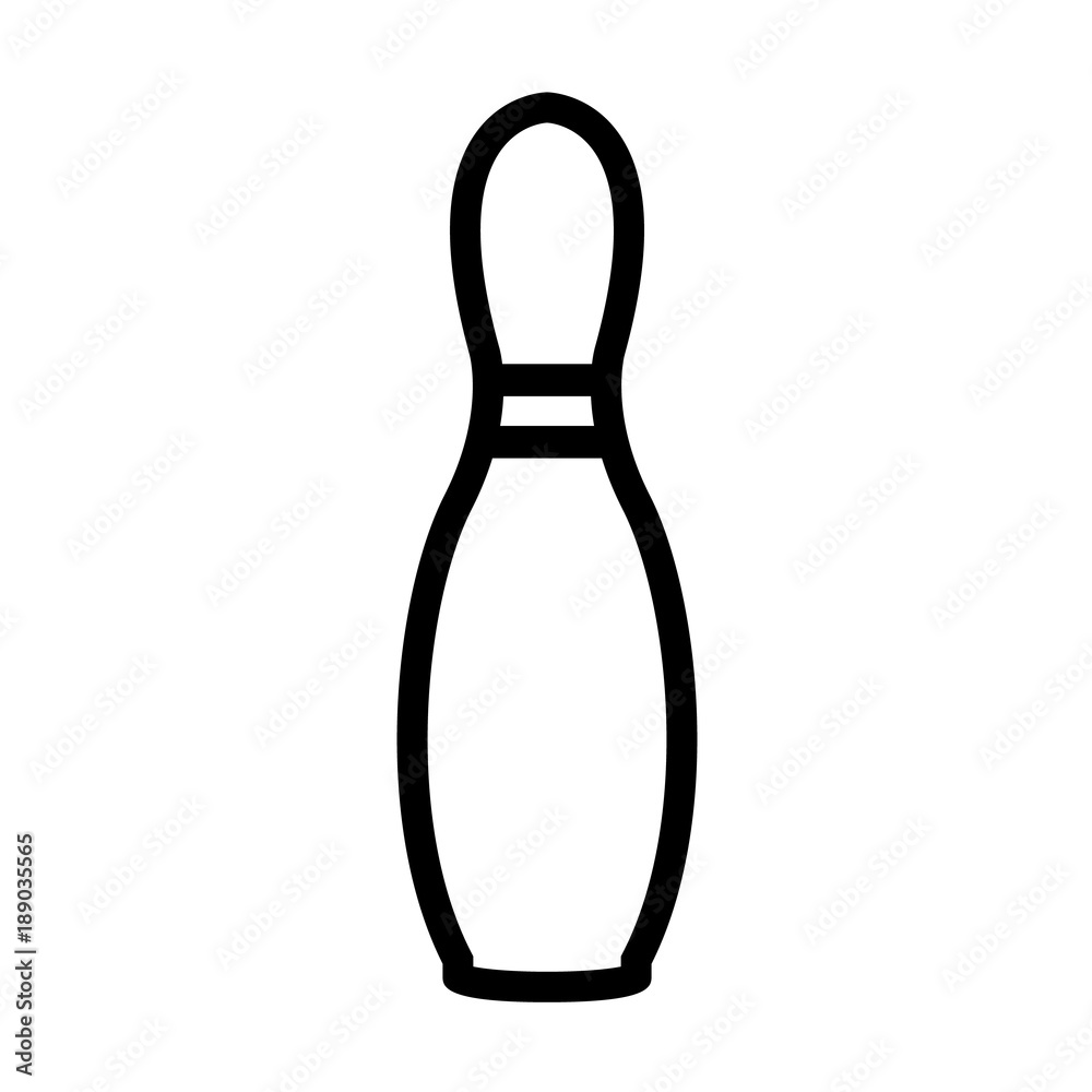 Sport equipment simple bowling icon