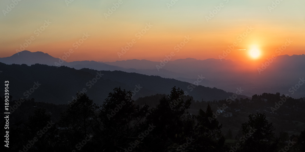 Nagarkot, Nepal, Sundown