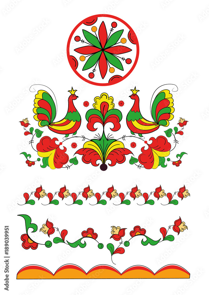 Obraz premium элементы традиционной росписи народов севера России