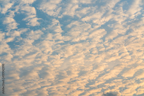 Evening Sky,Cloudy Twilight on Summer Sky,Beautiful Color Cloud,Beauty Dusk sky on sundown.   © background photo