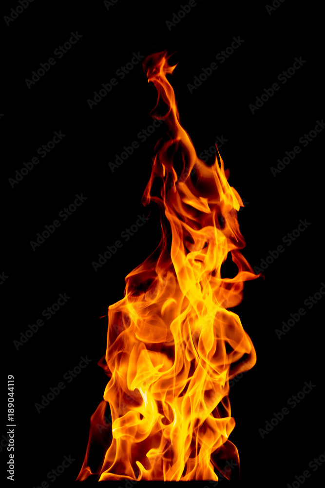 Fire flame isolated on black isolated background - Beautiful yellow, orange and red and red blaze fire flame texture style. Fire flame isolated on black isolated background - Beautiful yellow, orange and red and red blaze fire flame texture style.