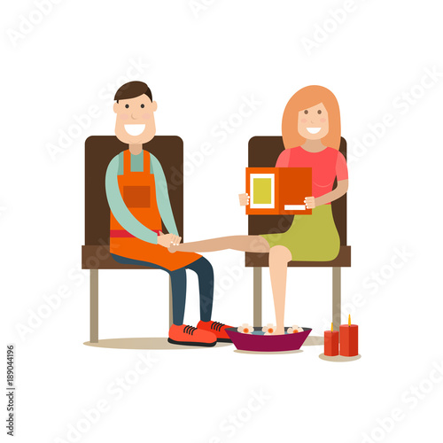 Spa people concept vector flat illustration