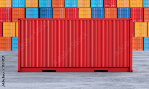 Fototapeta Naklejka Na Ścianę i Meble -  Stack of containers box, Cargo freight ship for import export business