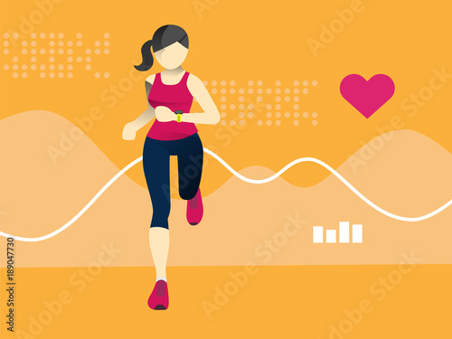 Running wearable data concept