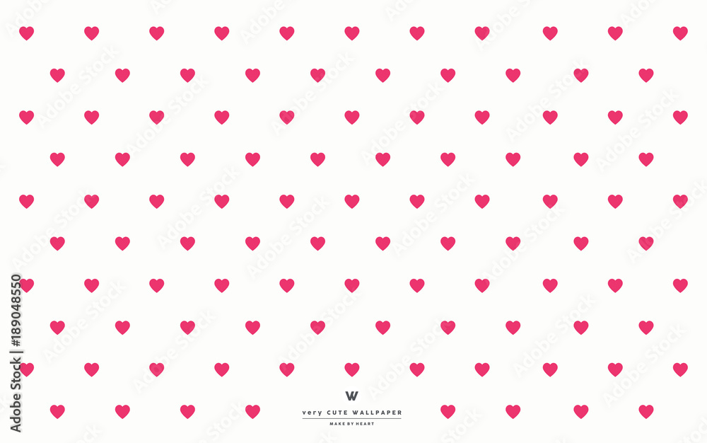 mini hearts with white background Stock Vector