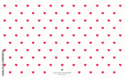 mini hearts with white background 