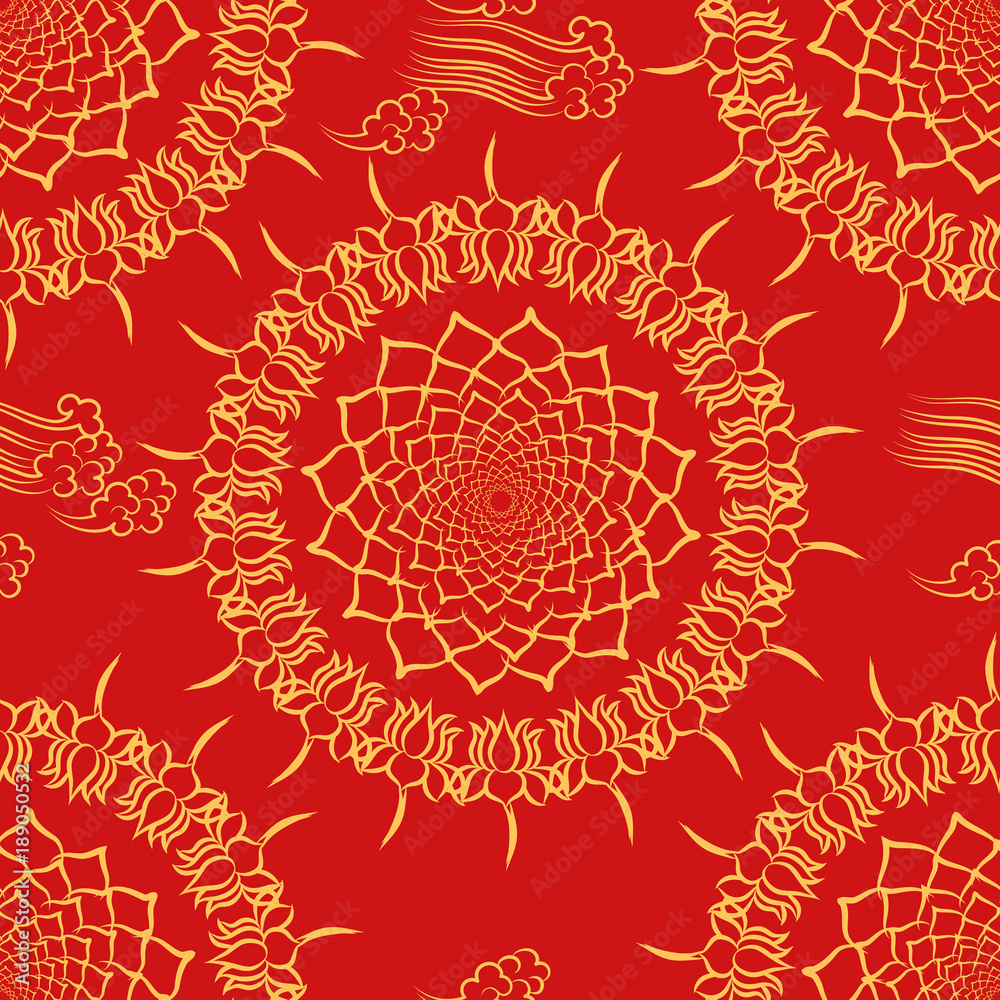 Seamless pattern in Chinese style. Chinese, japanese elements. Vector illustration. Seamless pattern in Chinese style. Chinese, japanese elements. Vector illustration.