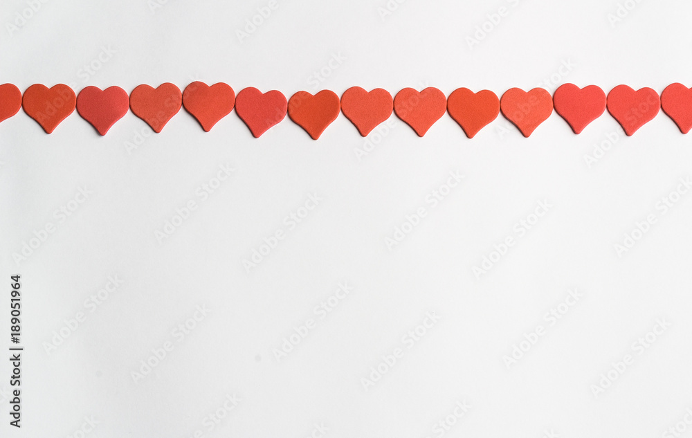 Obraz premium Red heart on a white background.