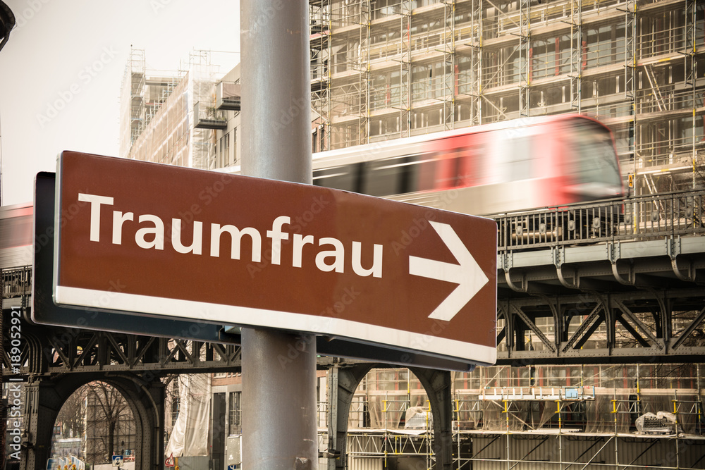 Fototapeta premium Schild 302 - Traumfrau