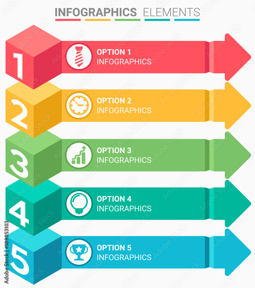 INFOGRAPHICS element abstract modern design the numbers top five template INFOGRAPHICS element abstract modern design the numbers top five template