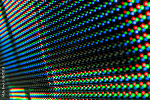 Colorful led light interaction wall