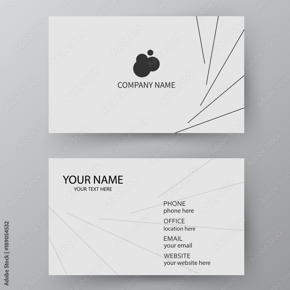 custom made wallpaper toronto digitalVector business card template. Visiting card for business and personal use. Modern presentation card with company logo. Vector illustration design.