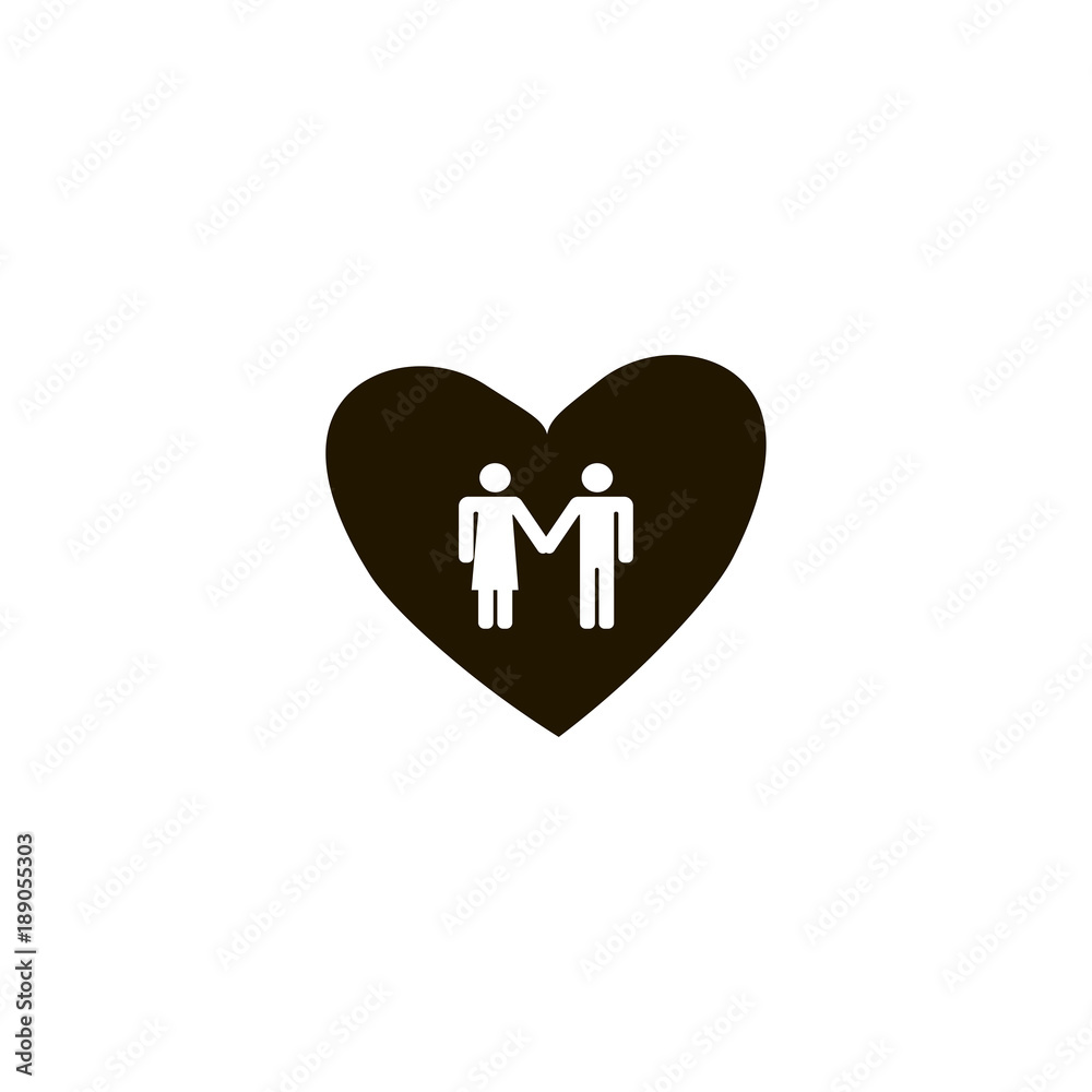 man and woman in love icon. flat design man and woman in love icon. flat design