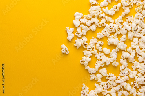 popcorn on a yellow