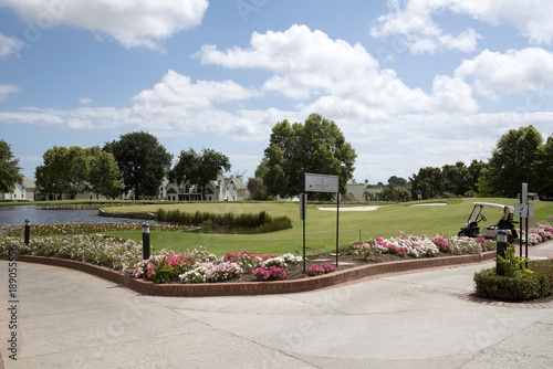 George Western Cape South Africa. December 2017. A landscape view of the famous Fancourt Golf Club at Blanc near George. photo