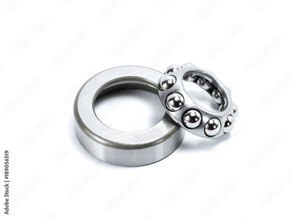 Close up of bearings isolated on white Close up of bearings isolated on white