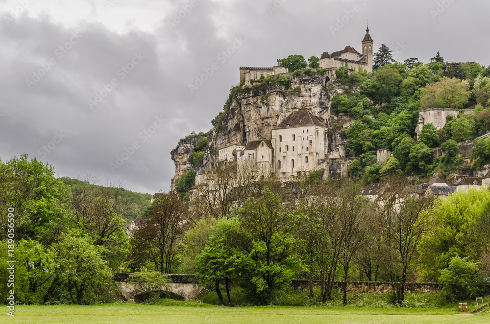 Panoramic view of the village of Rocamadour Panoramic view of the village of Rocamadour