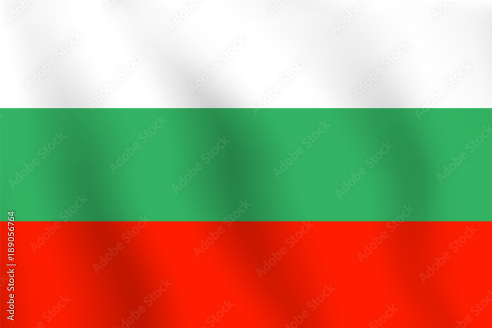 Bulgaria flag. Realistic vector illustration flag. National symbol design.